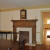 New fireplace with  reclaimed antique mantle.